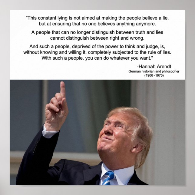 Hannah Arendt Quote Poster (Framsidan)