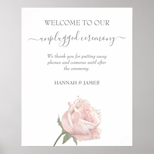 Hannah | Ceremonisk signatur för Bröllop utan näta Poster (Framsidan)