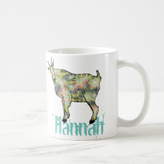 Hannah Colorful Funky Konstig Goat Funny Animal Ar Kaffemugg