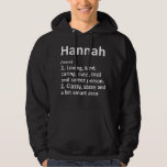 HANNAH Definition Personlig Namn Funny Birthday Hoodie<br><div class="desc">HANNAH Definition Personlig Namn Funny Birthday Gift Idea</div>