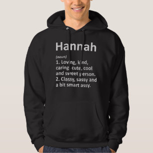 HANNAH Definition Personlig Namn Funny Birthday Hoodie