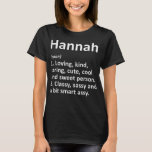 HANNAH Definition Personlig Namn Funny Birthday T Shirt<br><div class="desc">HANNAH Definition Personlig Namn Funny Birthday Gift Idea</div>