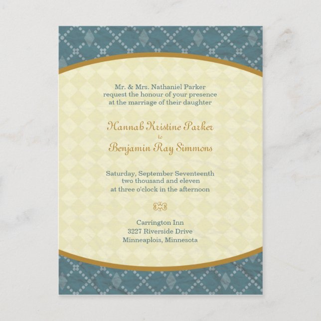 Hannah-inbjudan Inbjudan Vykort (Framsida)