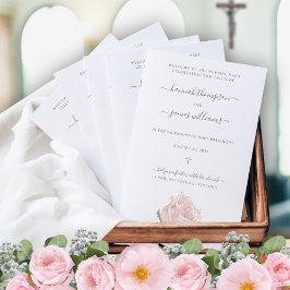 Hannah Rosa Catholiskt Bröllopsprogram med massa