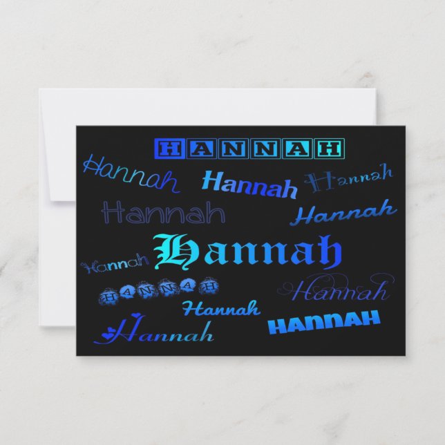 Hannah-svarskort OSA Kort (Framsida)