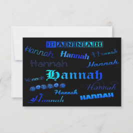 Hannah-svarskort OSA Kort