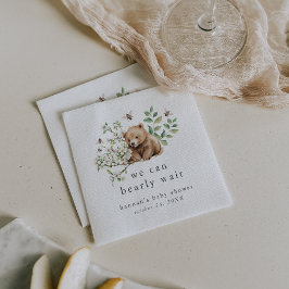 HANNAH Vi kan bearly Wait Woodland Baby Shower Pappersservett