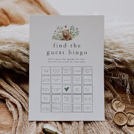 HANNAH Woodland Hitta gäst Bingo-spelkortet Inbjudningar