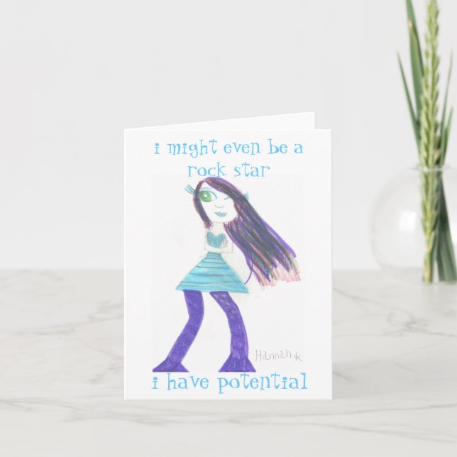 Hannahs noterar kortet kort (Framsida)