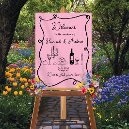 Hannah's Welcome Bröllop Bord scape Poster