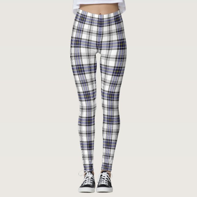 Hannay Tartan Play Blue Black Mönster Leggings (Framsida)
