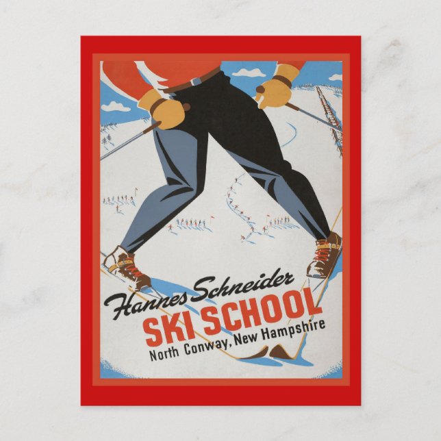 Hannes Schneider Ski School Vykort (Framsida)