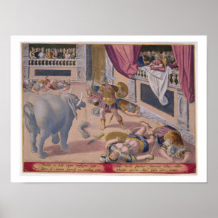 Hannibal (247-c.183 BC) gör besegrade Romans Figh Poster