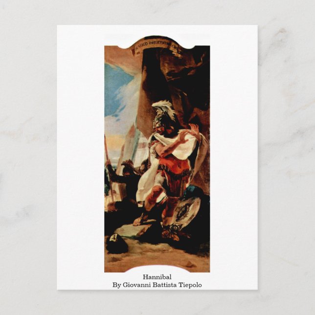 Hannibal av Giovanni Battista Tiepolo Vykort (Framsida)