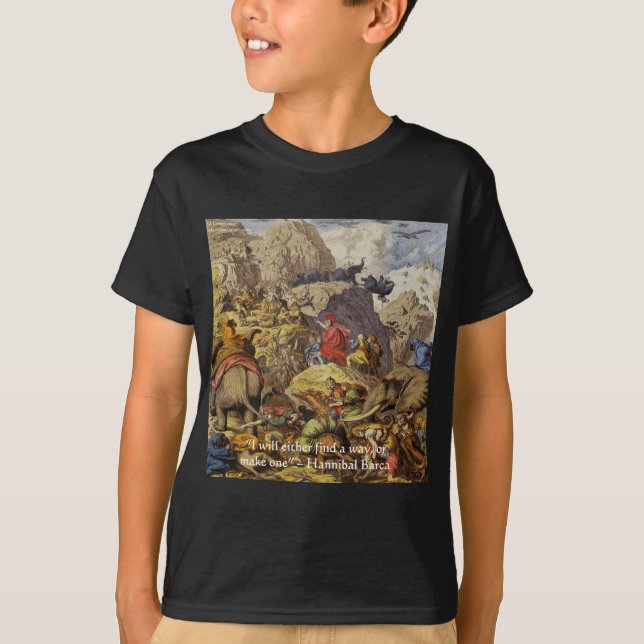 Hannibal Barca & Armé & Citat Gåvor & Kort T-shirt (Framsida)