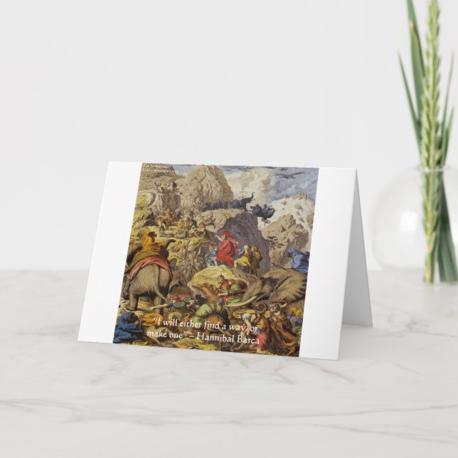 Hannibal Barca & Army & Quote Gifts & Cards Kort (Framsida)
