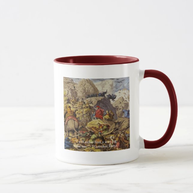 Hannibal Barca & Army & Quote Gifts & Cards Mugg (Höger)