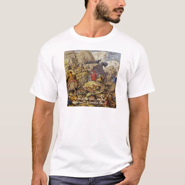Hannibal Barca & Army & Quote Gifts & Cards T-shirt (Framsida)