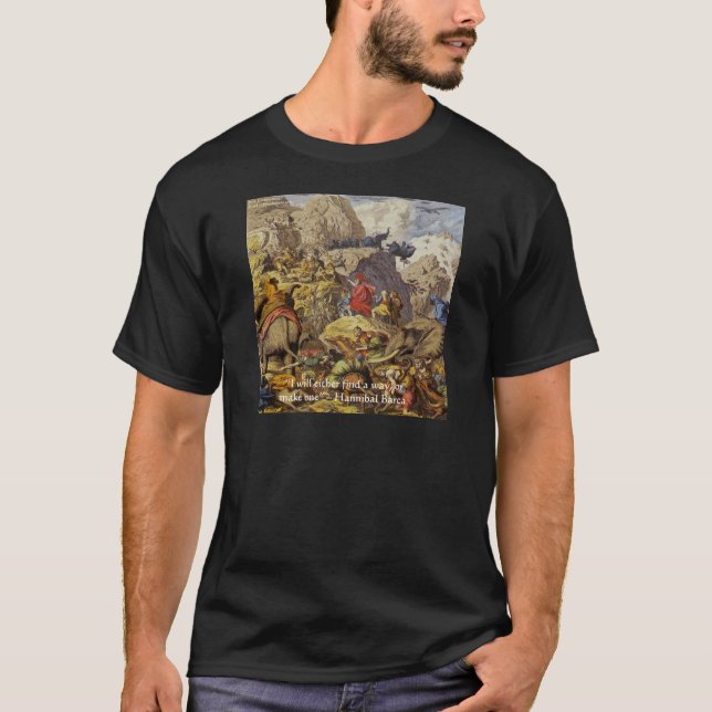 Hannibal Barca & Army & Quote Gifts & Cards T-shirt (Framsida)