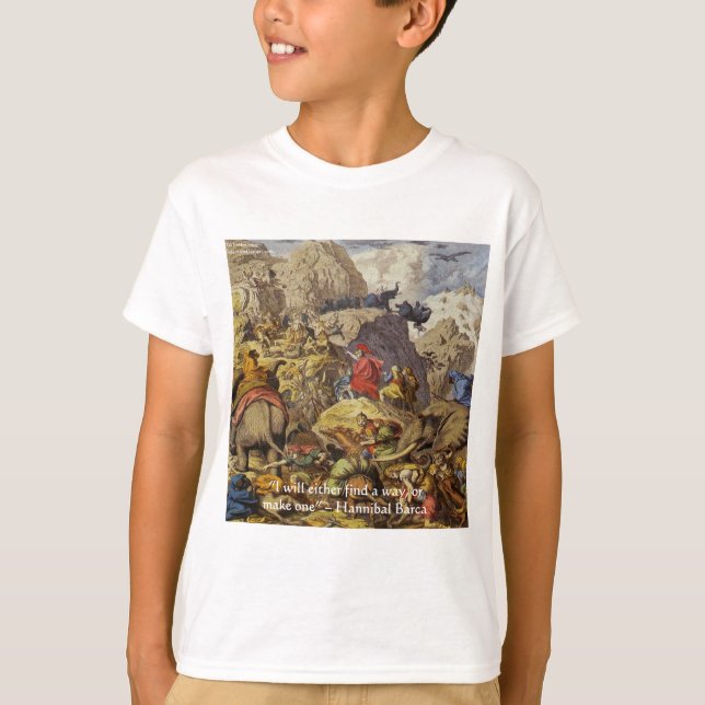 Hannibal Barca & Army & Quote Gifts & Cards T-shirt (Framsida)