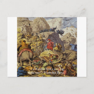 Hannibal Barca & Army & Quote Gifts & Cards Vykort