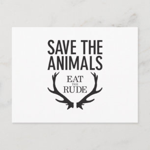Hannibal Lecter - Eat the Rude (Spara the Animals) Vykort