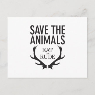 Hannibal Lecter - Eat the Rude (Spara the Animals) Vykort