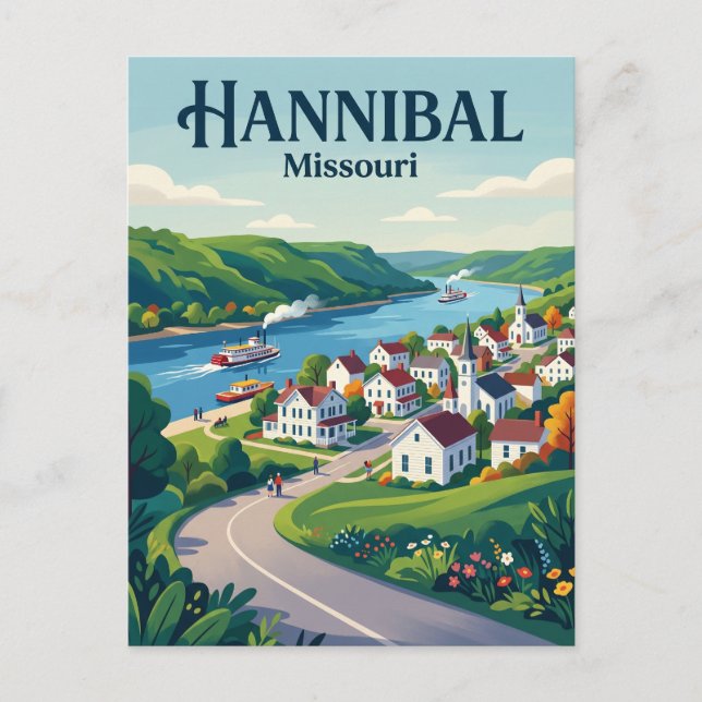Hannibal Missouri Vykort (Framsida)