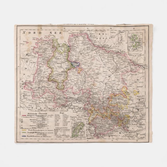 Hannover Tyskland Fleecefilt (Framsidan (Horisontell))