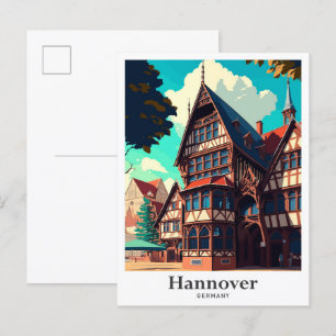 Hannover Tyskland illustration av Vintage resor Vykort