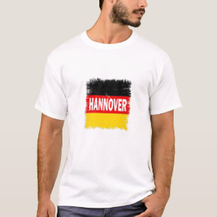 Hannover - Tyskland med tysk Flagga T Shirt