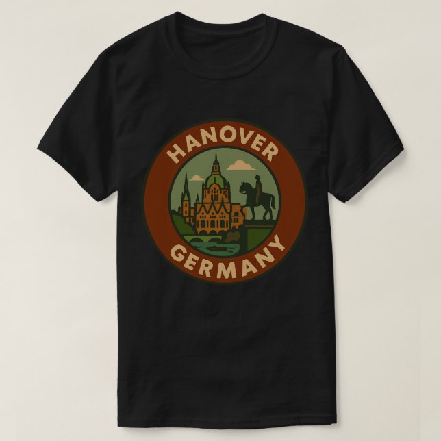 Hannover Tyskland Stad Konst T Shirt (Design framsida)