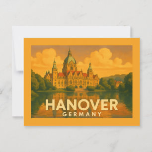 Hannover Tyskland Stad Konst Vykort