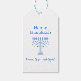 Hannukah gift tag - Happy Hanukkah Presentetikett