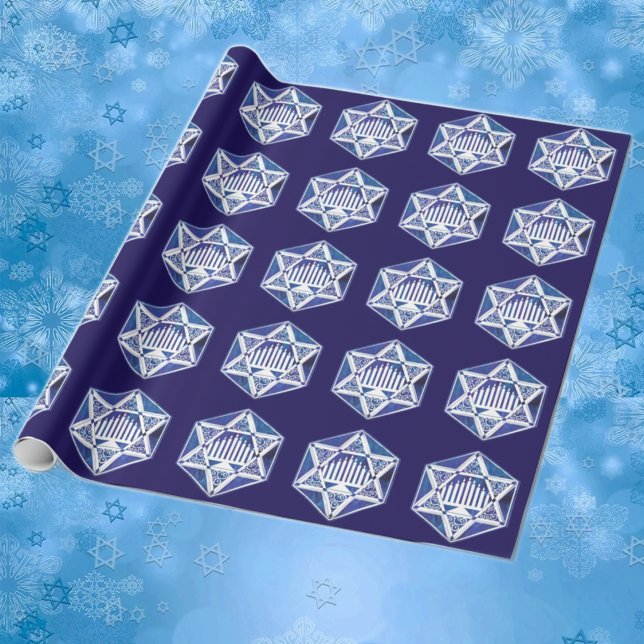 Hannukah Menorah och Star Presentpapper (Skapare uppladdad)