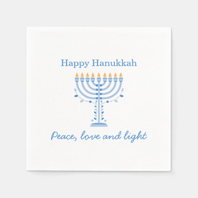 Hannukah paper napkins - Happy Hanukkah Pappersservett (Framsidan)