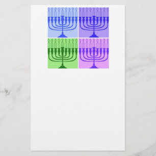 Hannukka Menorah Brevpapper