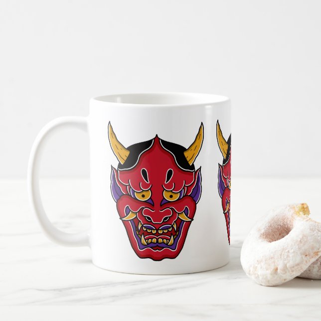Hannya (般若の面) kaffemugg (Med munk)