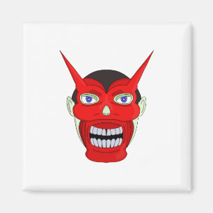 Hannya Japanska Noh Theater Magnet