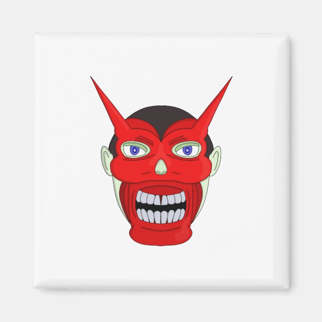 Hannya Japanska Noh Theater Magnet (Framsidan)