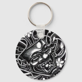 Hannya Mask Tattoo Design Nyckelring