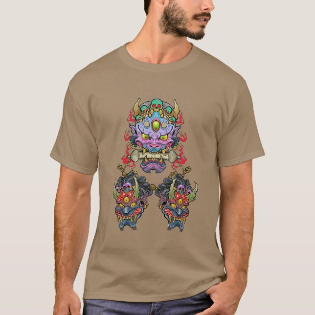 Hannya och Oni maskerar Tröja (Framsida)