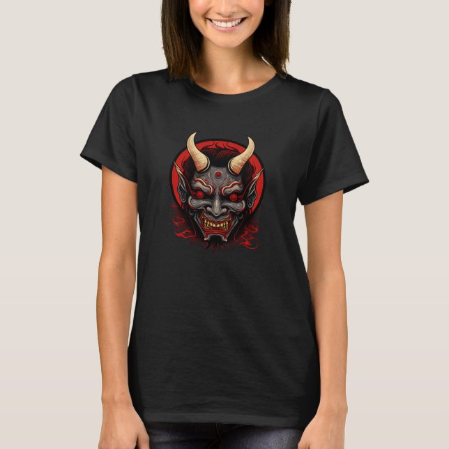 Hannya Oni Demon  Japanese Oni Demon  1 T Shirt (Framsida)