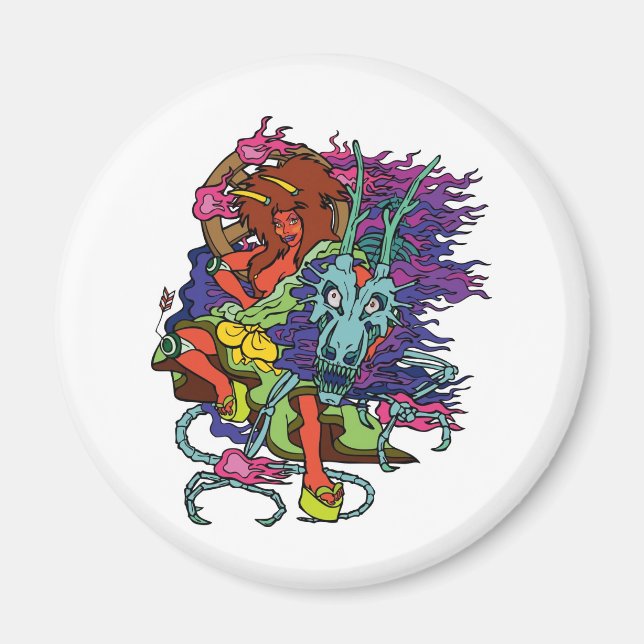 Hannya wrestler magnet (Framsidan)