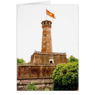 hanoi flagga torn hälsningskort