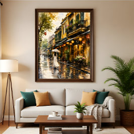 Hanoi Gamla Kvarter Aquarell Väggkonsttryck Fototryck