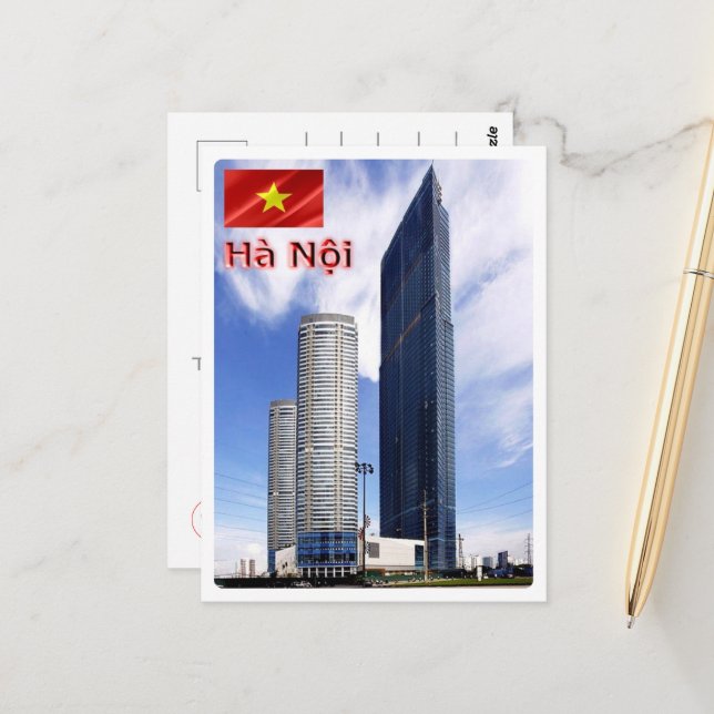Hanoi - Landmark Torn - Vietnam - Vykort (Fram/Back In Situ)