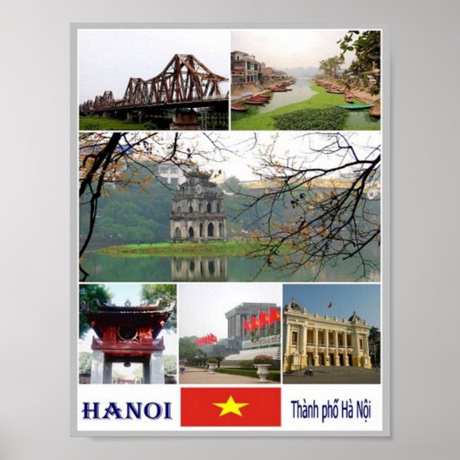 Hanoi - Mosaic - Vietnam - Poster (Framsidan)