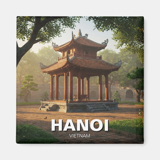 Hanoi Temple of Literature Vietnam Travel Magnet (Framsidan)