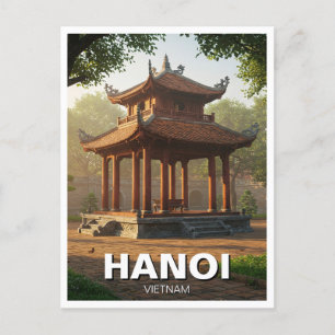 Hanoi Temple of Literature Vietnam Travel Vykort